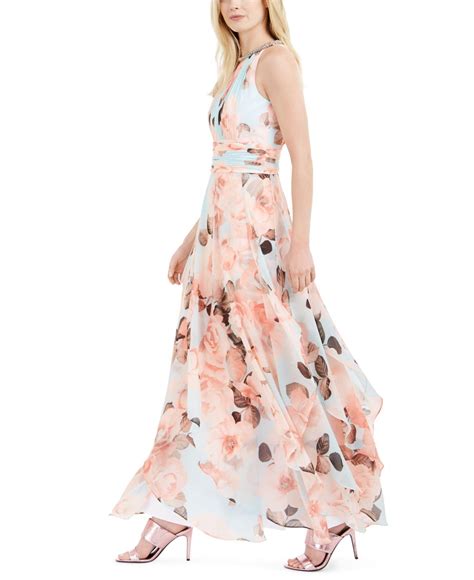 calvin klein floral maxi dress|calvin klein floral midi dress.